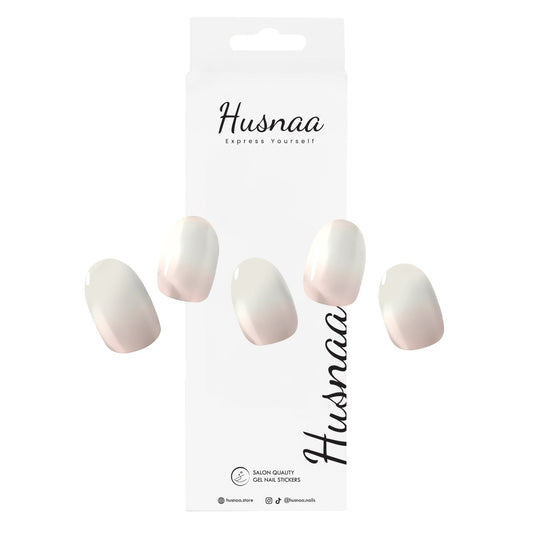 Blush Fade Ombre | Semi - cured Gel Nail Strips - Husnaa