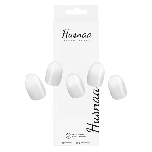 Ivory Mist Ombre | Semi - cured Gel Nail Strips - Husnaa