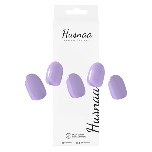 Lavish Lavender | Semi - cured Gel Nail Strips - Husnaa