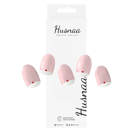 Love Notes | Semi - cured Gel Nail Strips - Husnaa