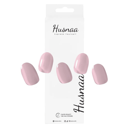 Nude Pink | Semi - cured Gel Nail Strips - Husnaa