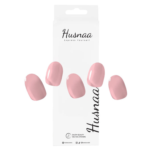 Pink Pearl | Semi - cured Gel Nail Strips - Husnaa