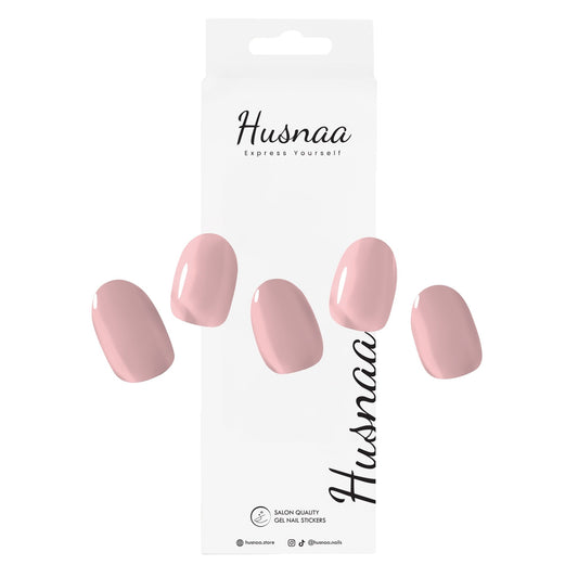 Rose Nude | Semi - cured Gel Nail Strips - Husnaa