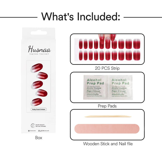 Ruby Dusk Ombre - Husnaa