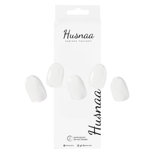 Stop Nail Biting & Breakage | Clear & Transparent | Semi - cured Gel Nail Strips - Husnaa