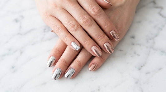 Chrome & Metallic Nails at Home — No Salon, No Powder Rub