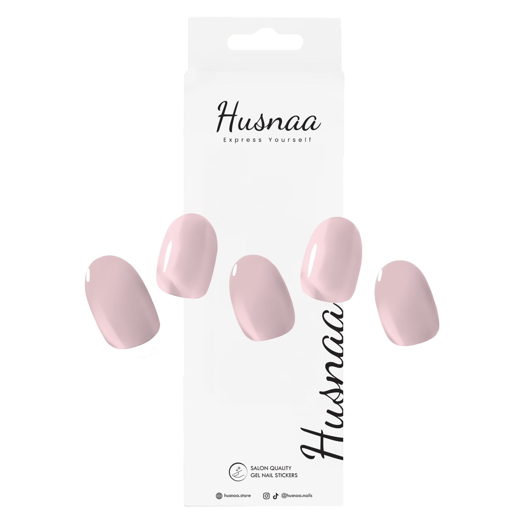 Blush | Semi - cured Gel Nail Strips - Husnaa