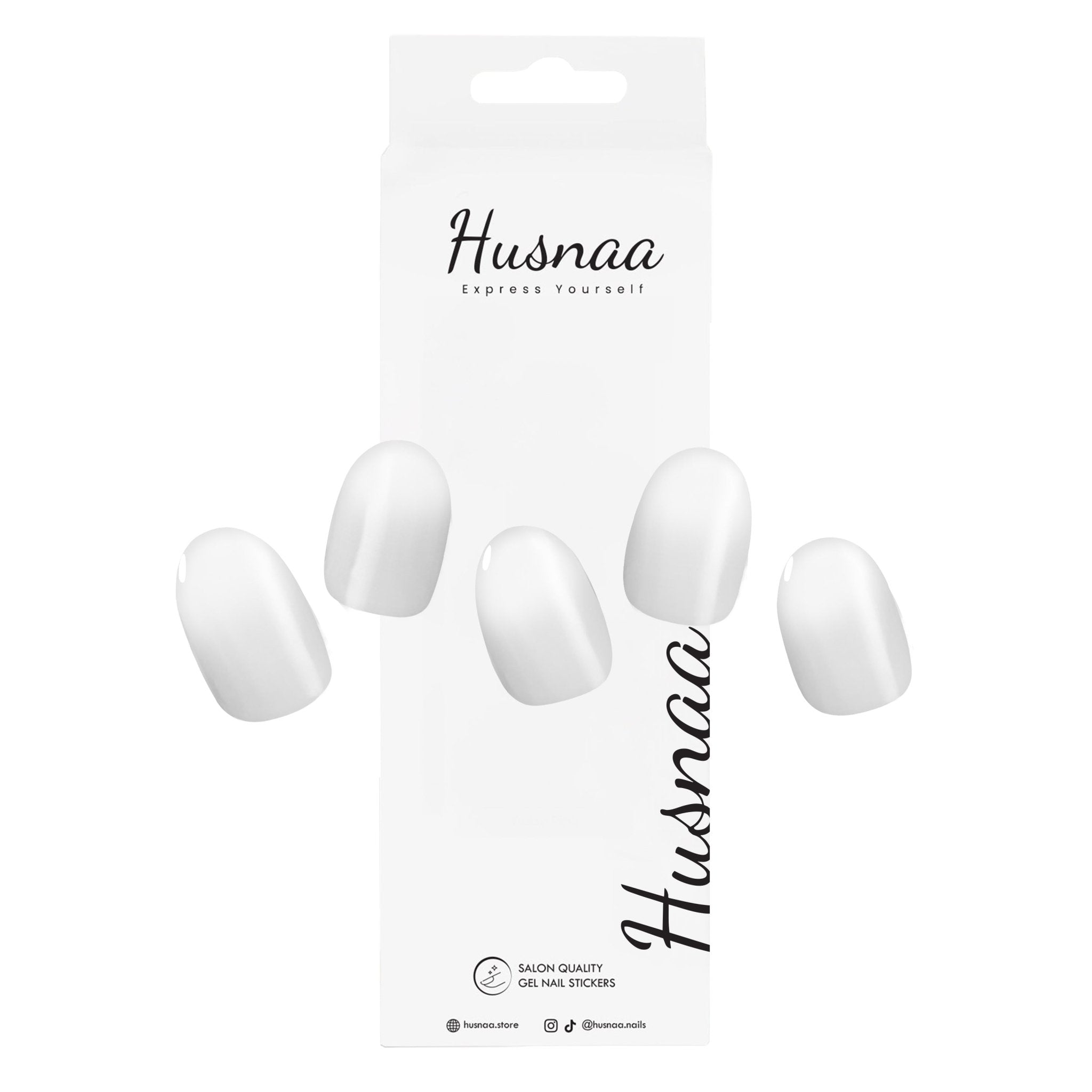Ivory Mist Ombre | Semi - cured Gel Nail Strips - Husnaa