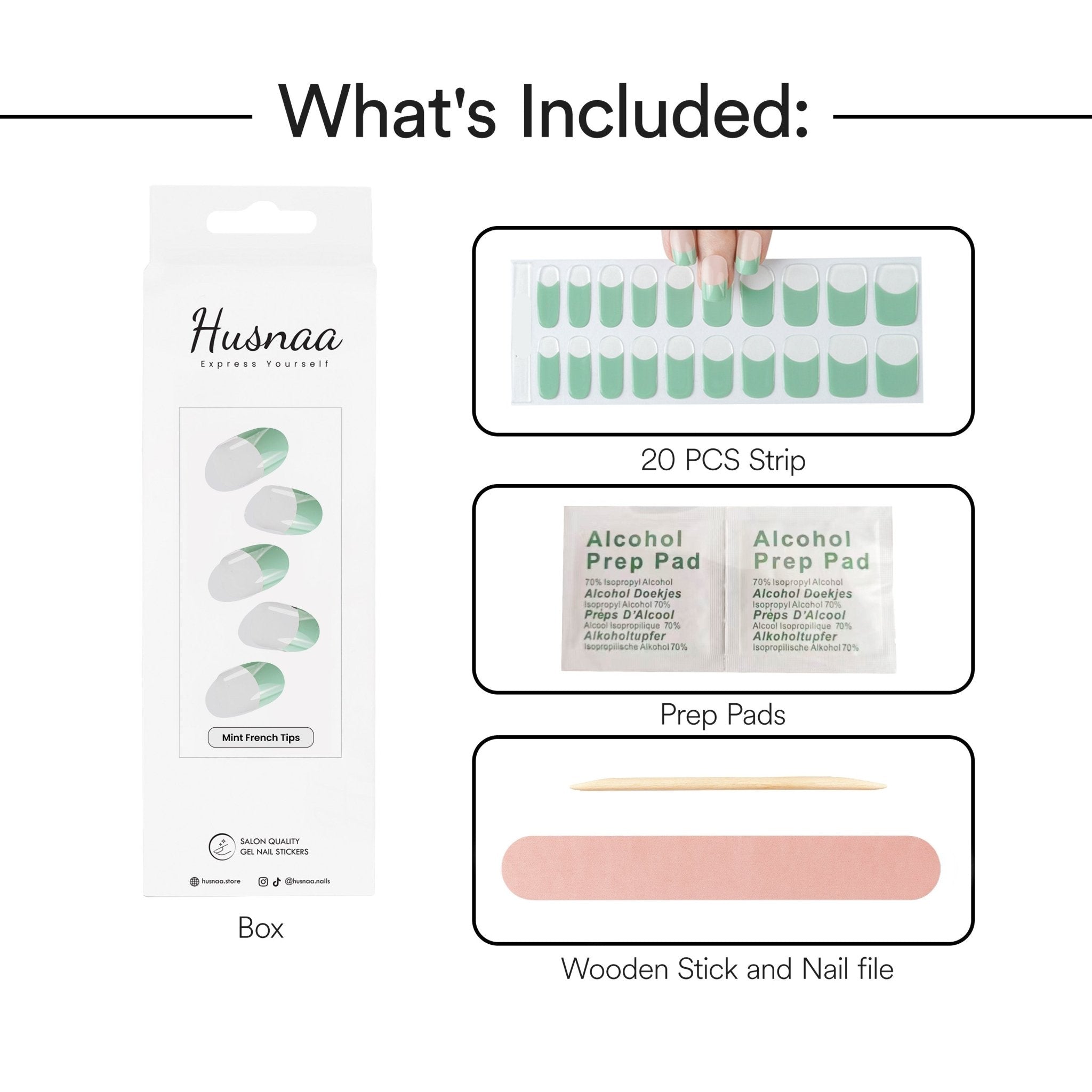 Mint French Tips - Husnaa