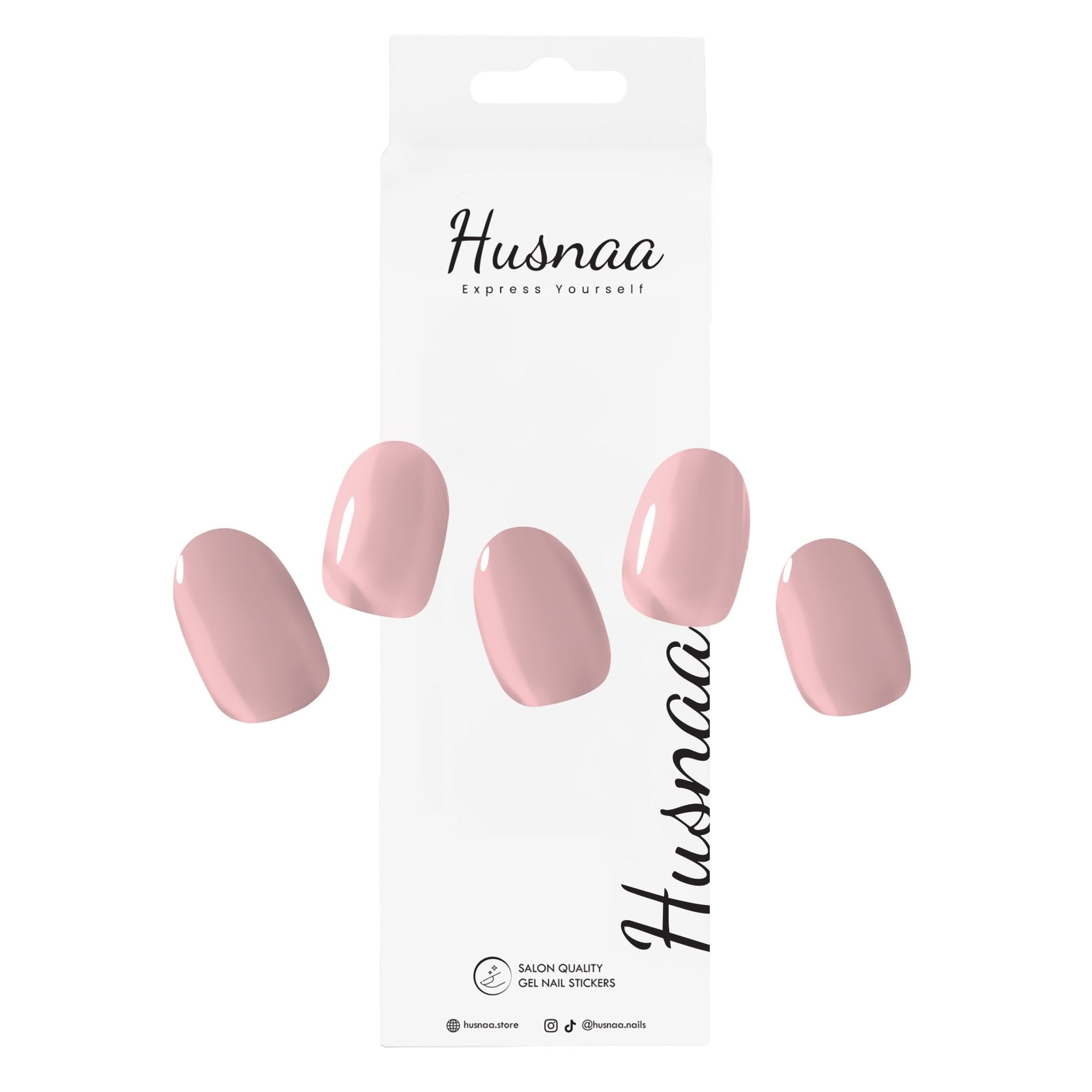 Rose Nude | Semi - cured Gel Nail Strips - Husnaa