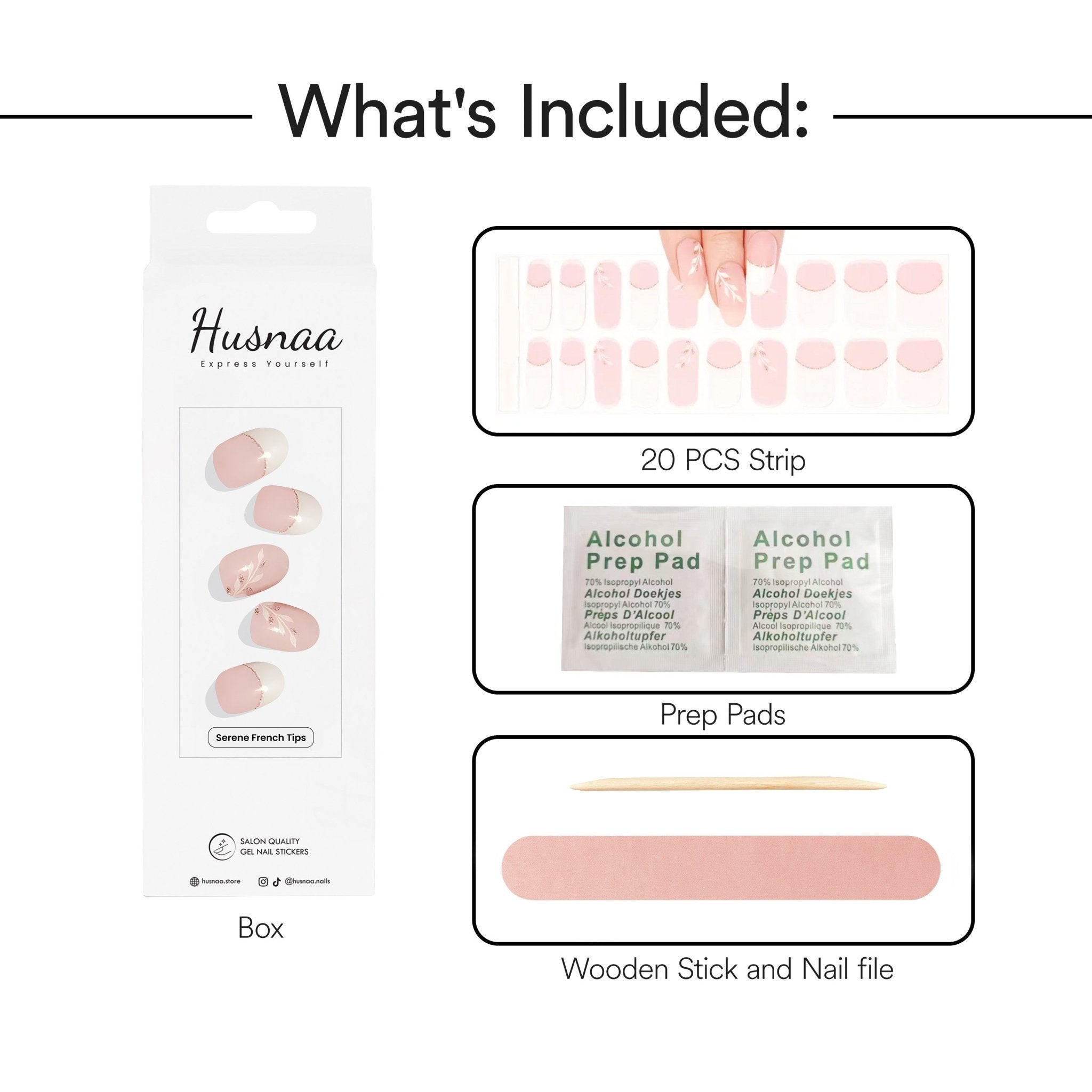Serene French Tips - Husnaa